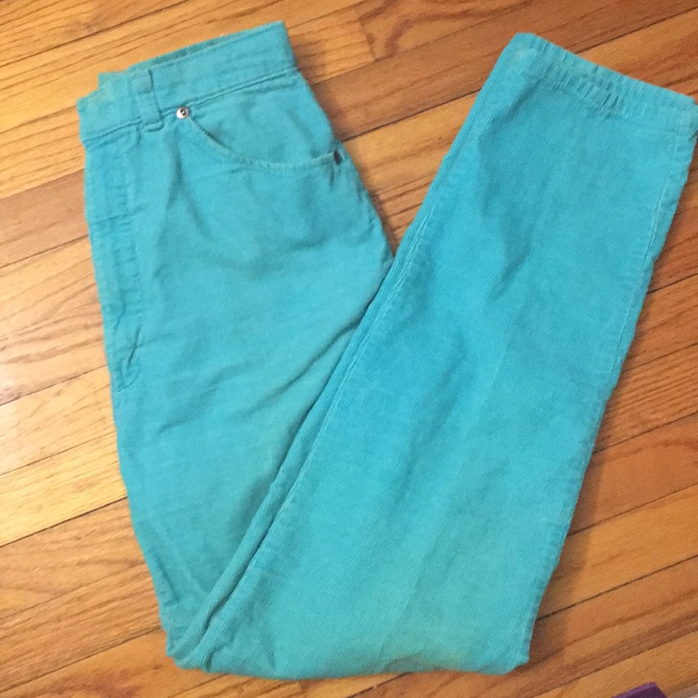 Vintage teal corduroy pants
